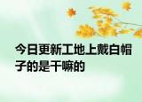 今日更新工地上戴白帽子的是干嘛的