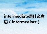 intermediate是什么意思（Intermediate）