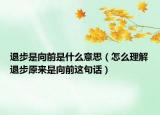 退步是向前是什么意思（怎么理解退步原来是向前这句话）