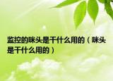 监控的咪头是干什么用的（咪头是干什么用的）