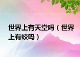 世界上有天堂吗（世界上有蛟吗）