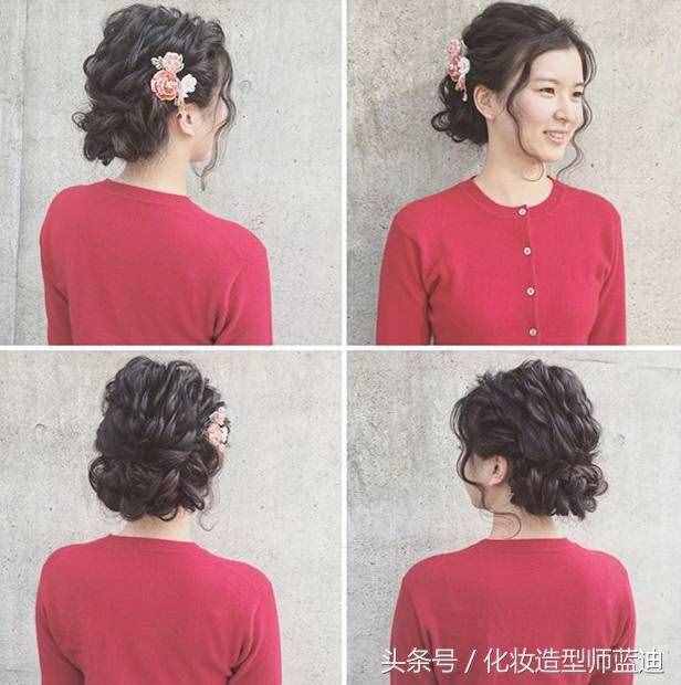 短发也能盘出女神气质发型