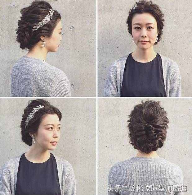 短发也能盘出女神气质发型