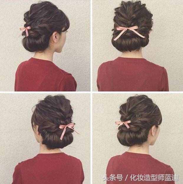 短发也能盘出女神气质发型
