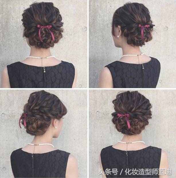短发也能盘出女神气质发型