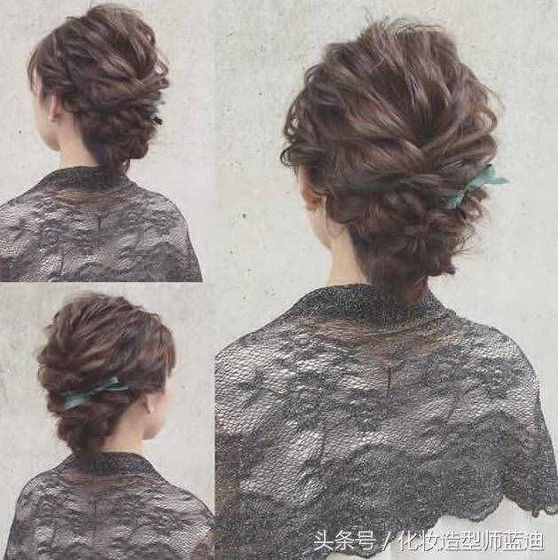 短发也能盘出女神气质发型