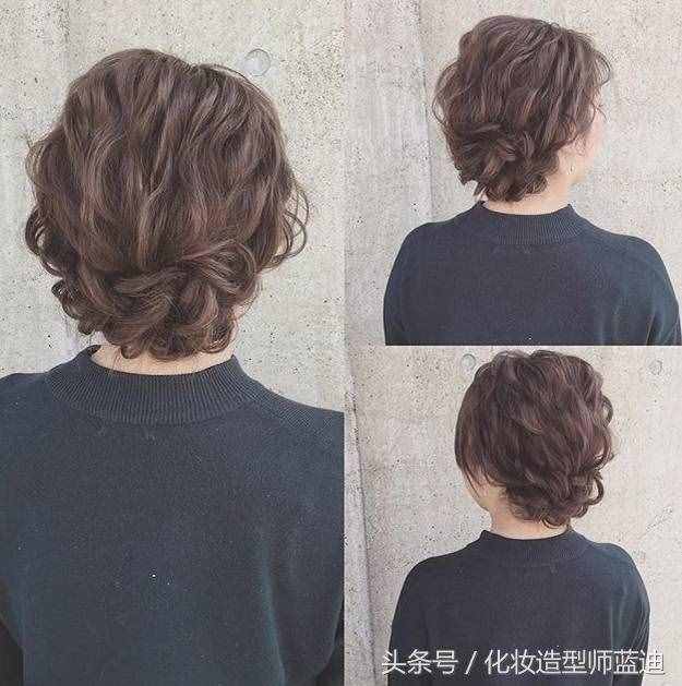短发也能盘出女神气质发型