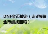 DNF金币被盗（dnf被骗金币能找回吗）