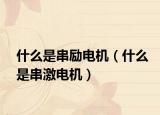 什么是串励电机（什么是串激电机）