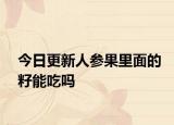 今日更新人参果里面的籽能吃吗
