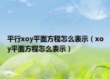 平行xoy平面方程怎么表示（xoy平面方程怎么表示）