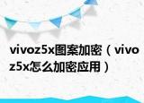 vivoz5x图案加密（vivoz5x怎么加密应用）