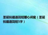 圣诞祝福语简短暖心闺蜜（圣诞祝福语简短5字）