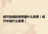 戒尺的戒的意思是什么意思（戒尺中戒什么意思）