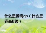 什么是券商cp（什么是券商B级）