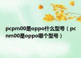 pcpm00是oppo什么型号（pcnm00是oppo哪个型号）