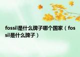 fossil是什么牌子哪个国家（fossil是什么牌子）