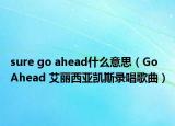 sure go ahead什么意思（Go Ahead 艾丽西亚凯斯录唱歌曲）