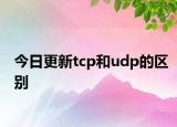 今日更新tcp和udp的区别