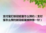 支付宝打新冠疫苗怎么预约（支付宝怎么预约新冠疫苗接种第一针）