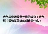 大气层中吸收紫外线的成分（大气层中吸收紫外线的成分是什么）