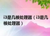 i3是几核处理器（i3是几核处理器）