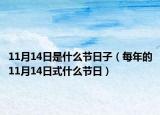 11月14日是什么节日子（每年的11月14日式什么节日）