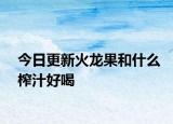 今日更新火龙果和什么榨汁好喝