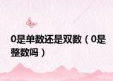 0是单数还是双数（0是整数吗）