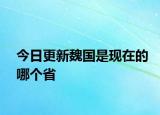 今日更新魏国是现在的哪个省