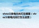 vivoz1i来电闪光灯在哪里（vivoz1i来电闪光灯怎么设置）