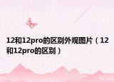 12和12pro的区别外观图片（12和12pro的区别）