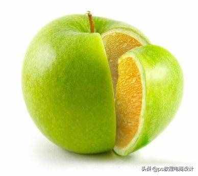 PS合成苹果外壳桔子果实效果