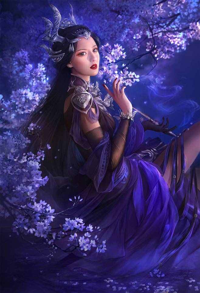 古风美图控的福音来了，大葱君笔下的二次元古风美女霸气十足
