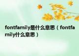 fontfamily是什么意思（fontfamily什么意思）