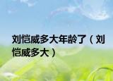 刘恺威多大年龄了（刘恺威多大）