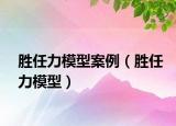 胜任力模型案例（胜任力模型）