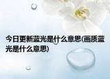 今日更新蓝光是什么意思(画质蓝光是什么意思)