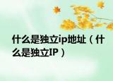 什么是独立ip地址（什么是独立IP）