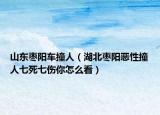 山东枣阳车撞人（湖北枣阳恶性撞人七死七伤你怎么看）
