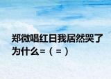 郑微唱红日我居然哭了为什么=（=）