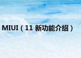 MIUI（11 新功能介绍）