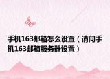 手机163邮箱怎么设置（请问手机163邮箱服务器设置）