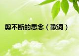 剪不断的思念（歌词）