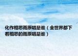 化作相思雨原唱是谁（全世界都下着相思的雨原唱是谁）