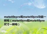 mate40epro和mate40pro功能一样吗（mate40pro和mate40pro 尺寸一样吗）