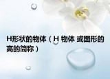 H形状的物体（H 物体 或图形的高的简称）