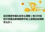 剑灵微信专属礼包怎么领取（有CDK码但不知道去那领取啊手机上官网没有领取怎么办）