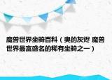 魔兽世界坐骑百科（奥的灰烬 魔兽世界最富盛名的稀有坐骑之一）