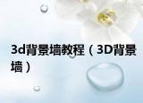 3d背景墙教程（3D背景墙）